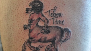 Dude With That Awful "Tebow Time" Centaur Tattoo Did, In Fact, Lose A Bet
